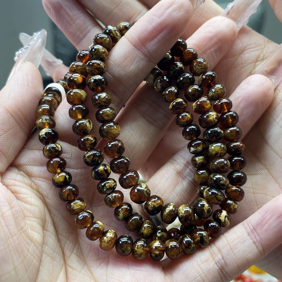 琥珀未镶嵌裸石6花珀