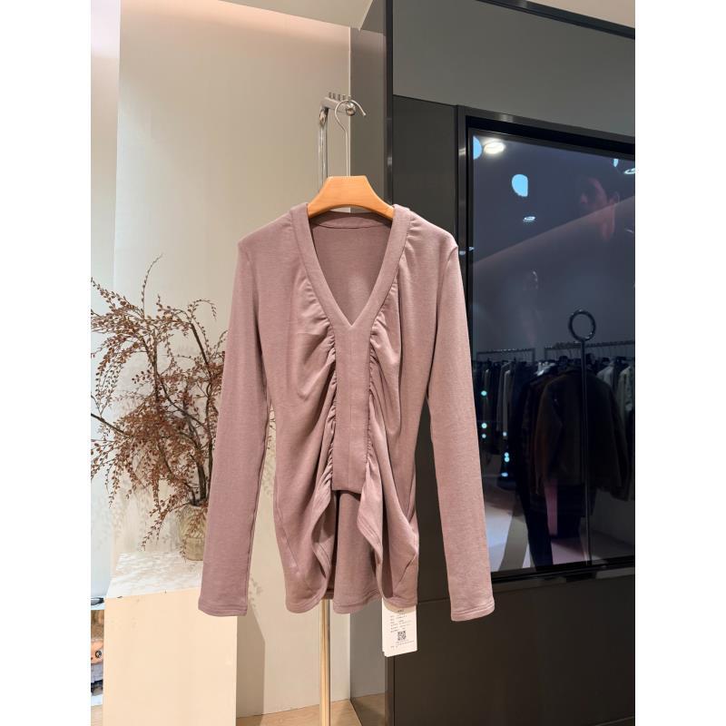 ZZ时尚百搭女士秋冬显瘦厚款针织毛针织衫气质V领百搭X1097