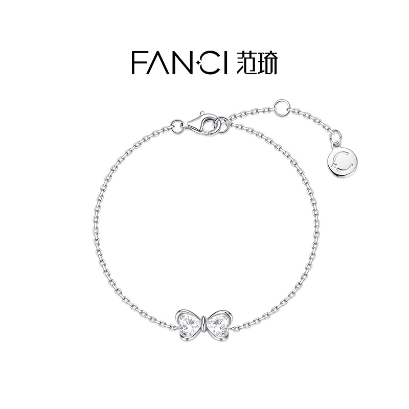 FANCI/范琦 925银手链 心爱蝴蝶结手链女款轻奢简约甜美送女友
