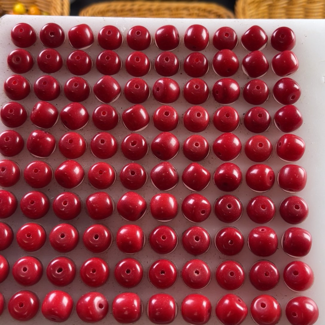 吊坠白玉菩提11-10车厘子桶珠120颗