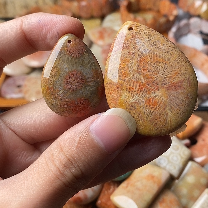 y***l硅化珊瑚未镶嵌颈饰