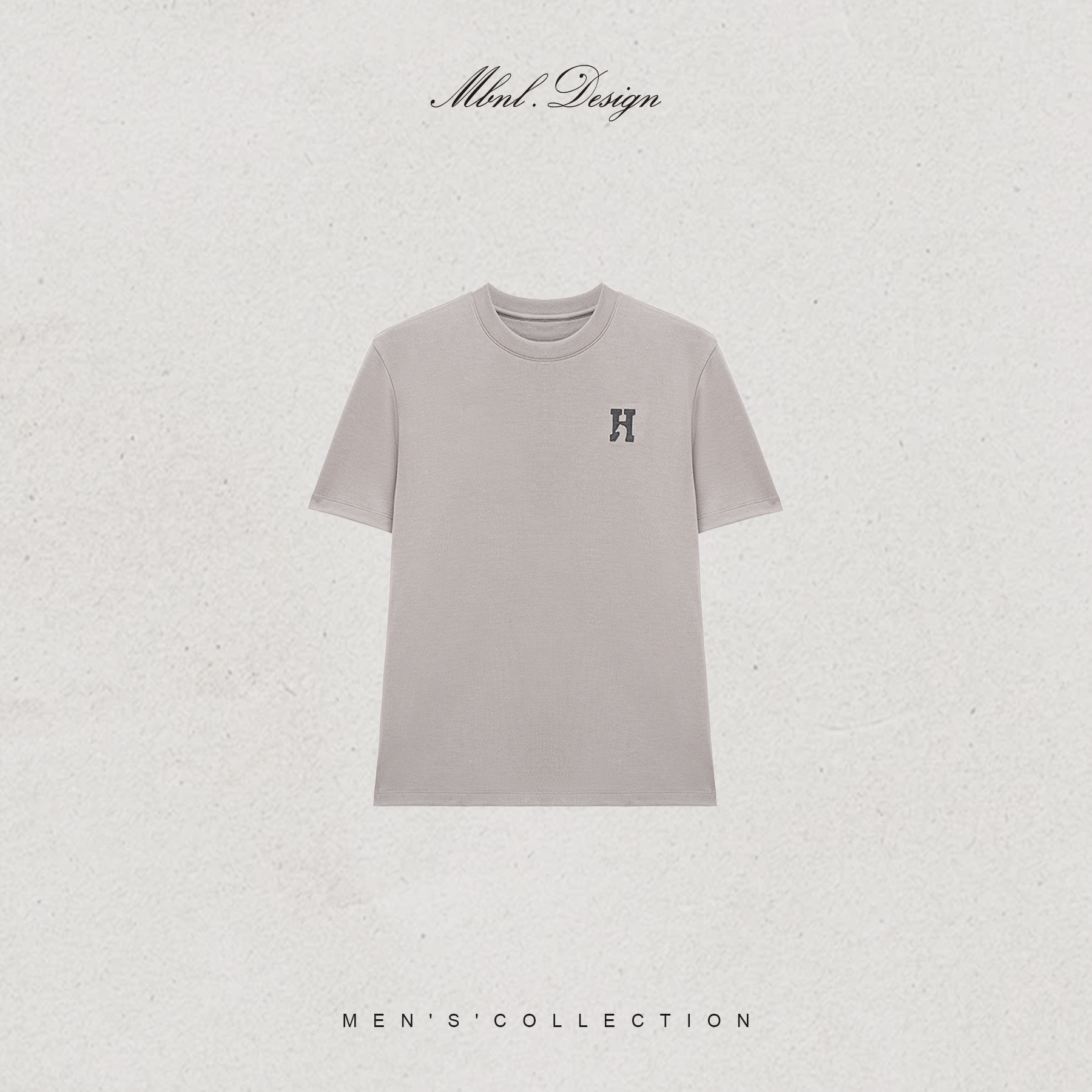 MBNL-F「H.战马」南海云男装绵羊毛定织双感织肌理T恤LL-WSY1238