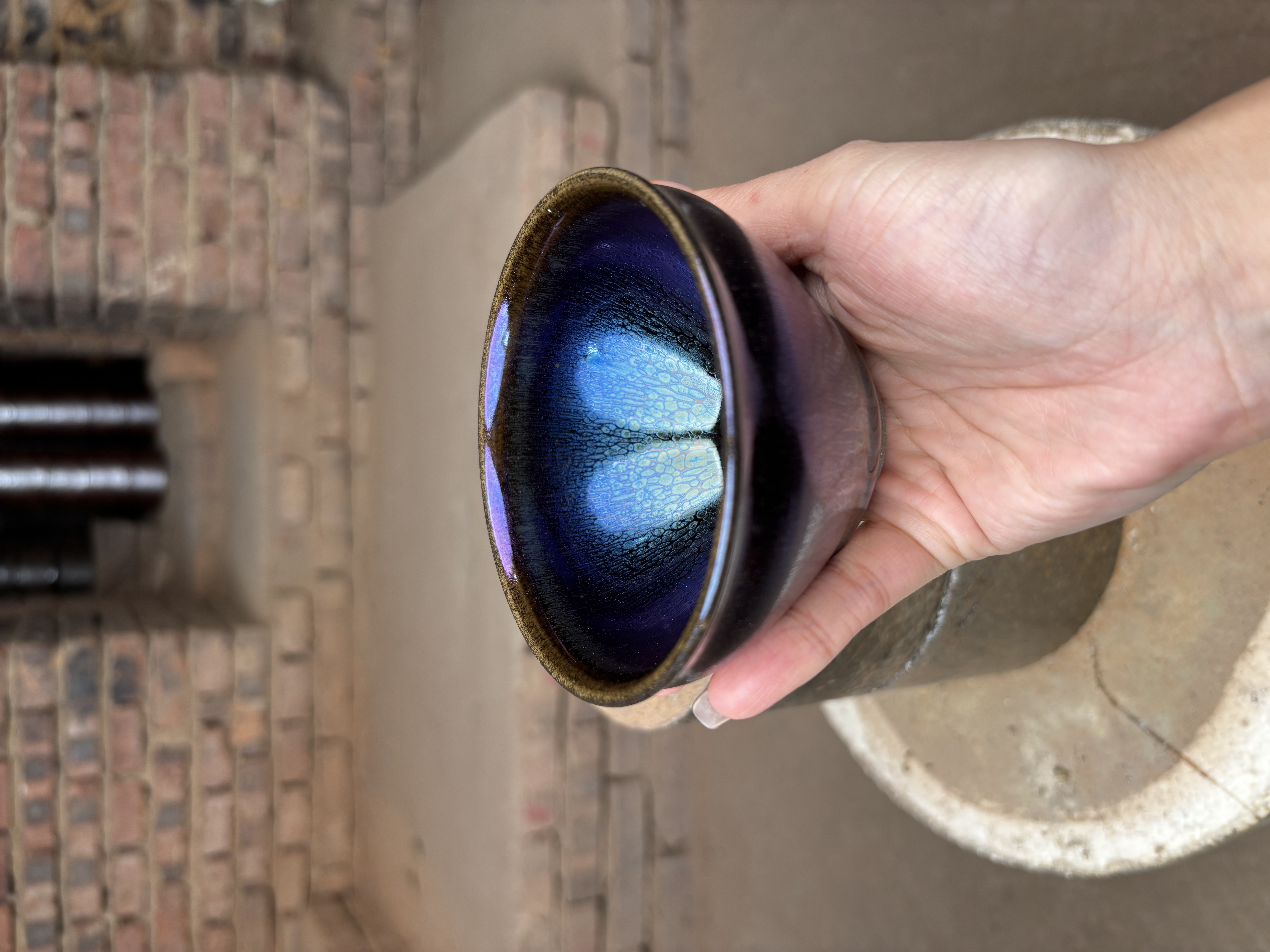 闪购 建窑建盏  油滴系列  彩滴  主人杯礼盒装带溯源证书  电烧 