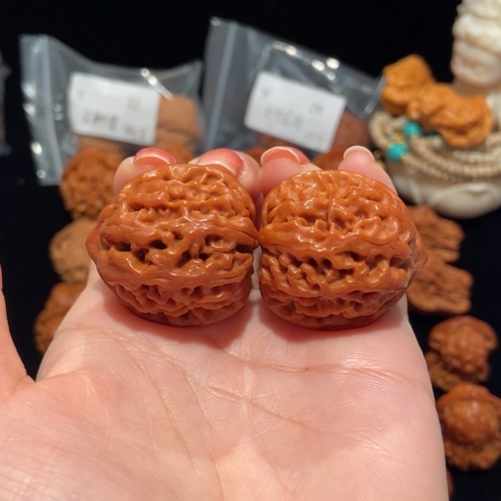 文玩核桃把件36太行龙纹30