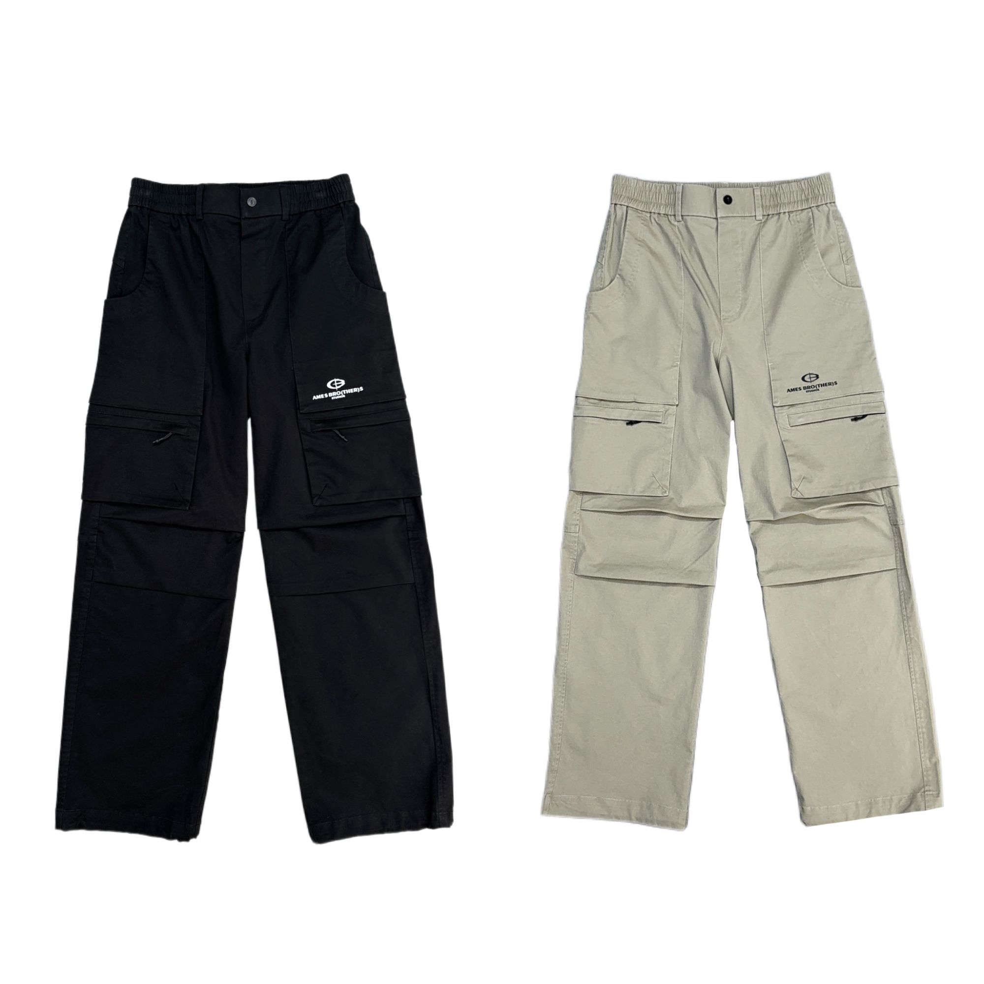 [C]黑卡两色大口袋cb字母简约百搭潮流酷感工装童休闲裤（秋日满满