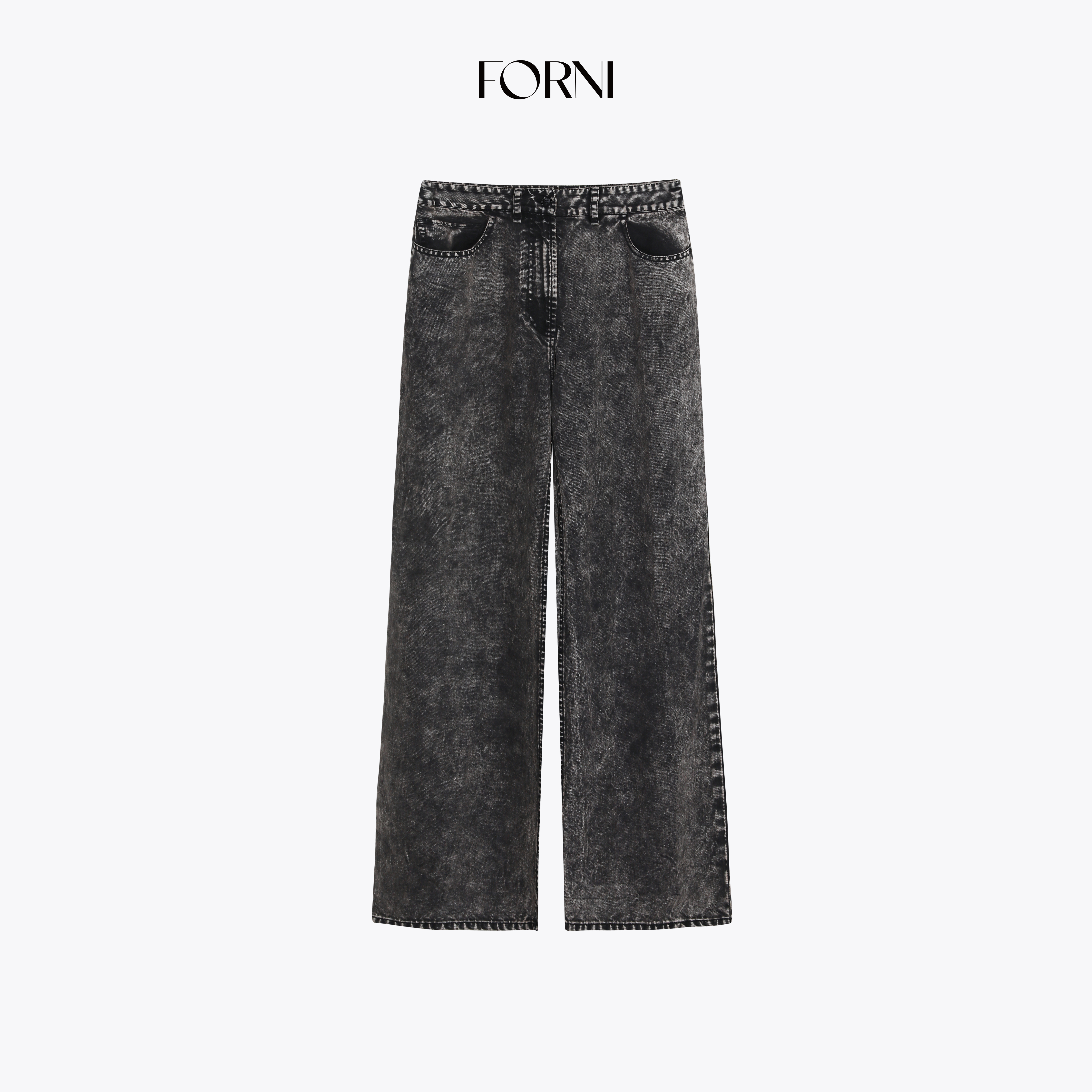 FORNI  天丝仿牛仔水洗直筒裤