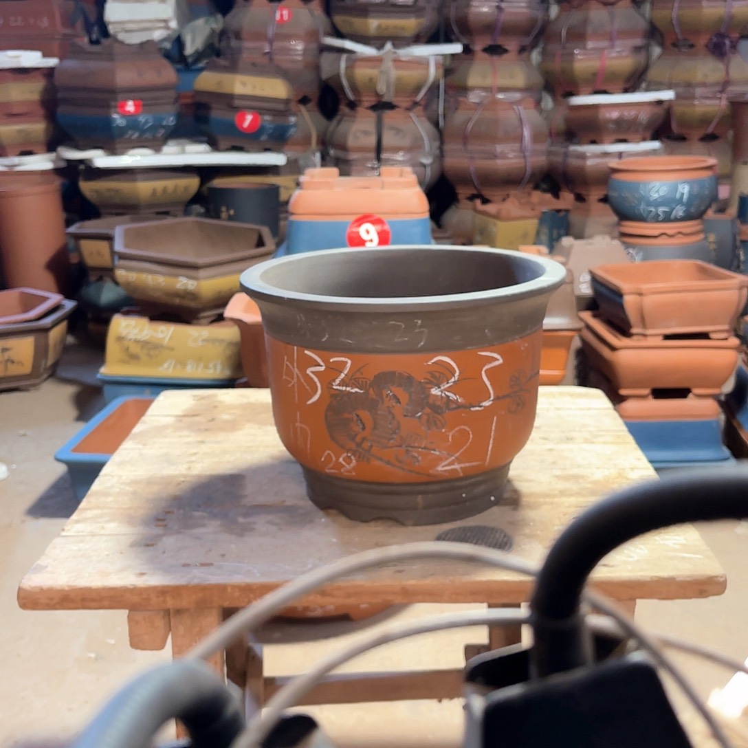 紫砂花盆大金钟盆一个