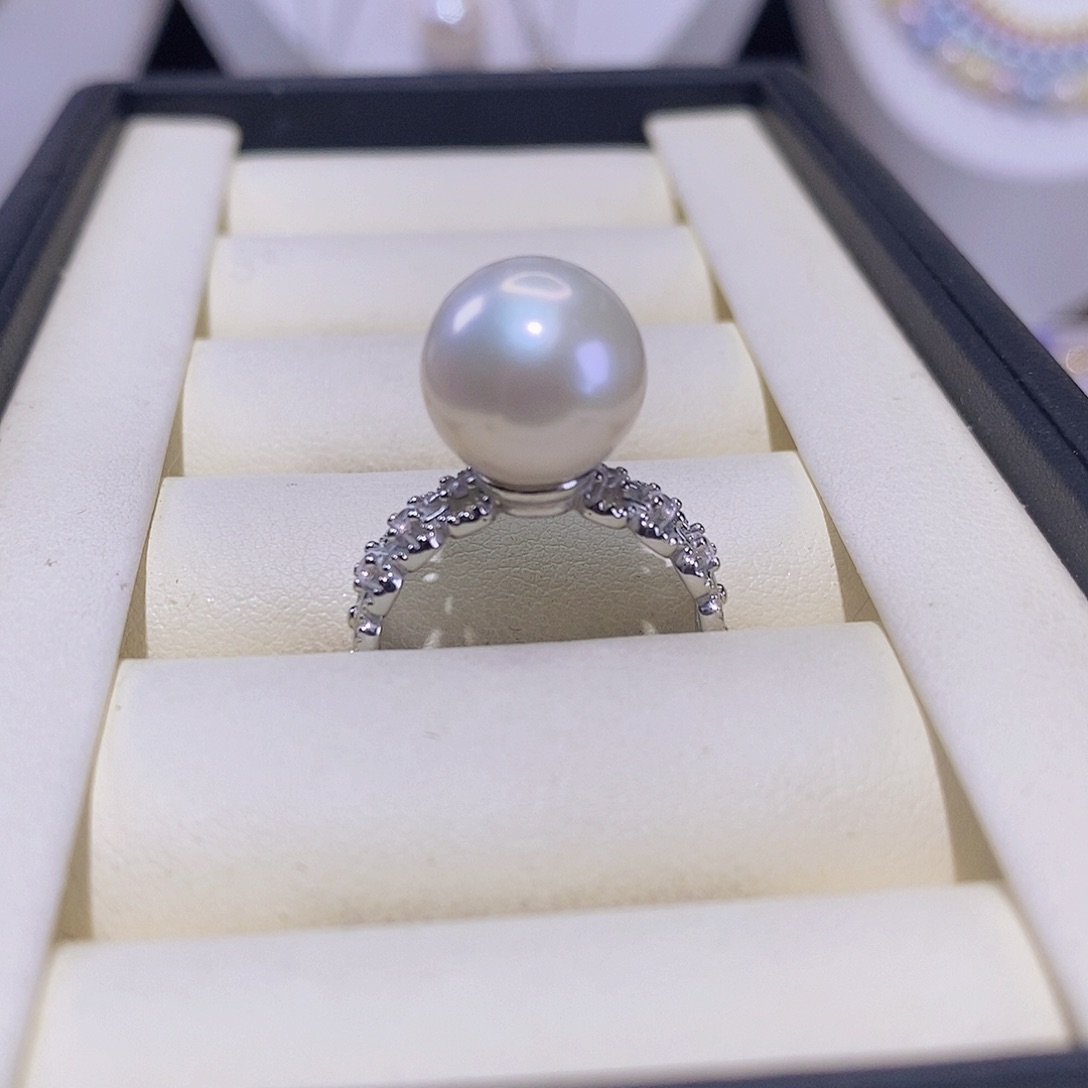 淡水珍珠戒指合金