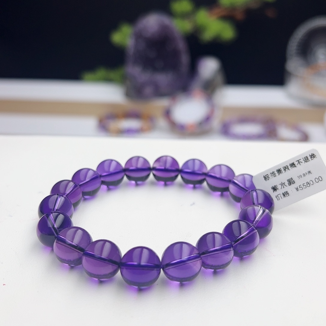 水晶手链未镶嵌紫水晶11.8mm39.89