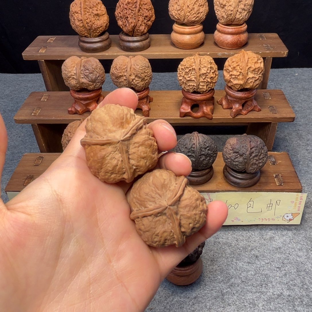 文玩核桃吊坠z粗筋三棱38mm