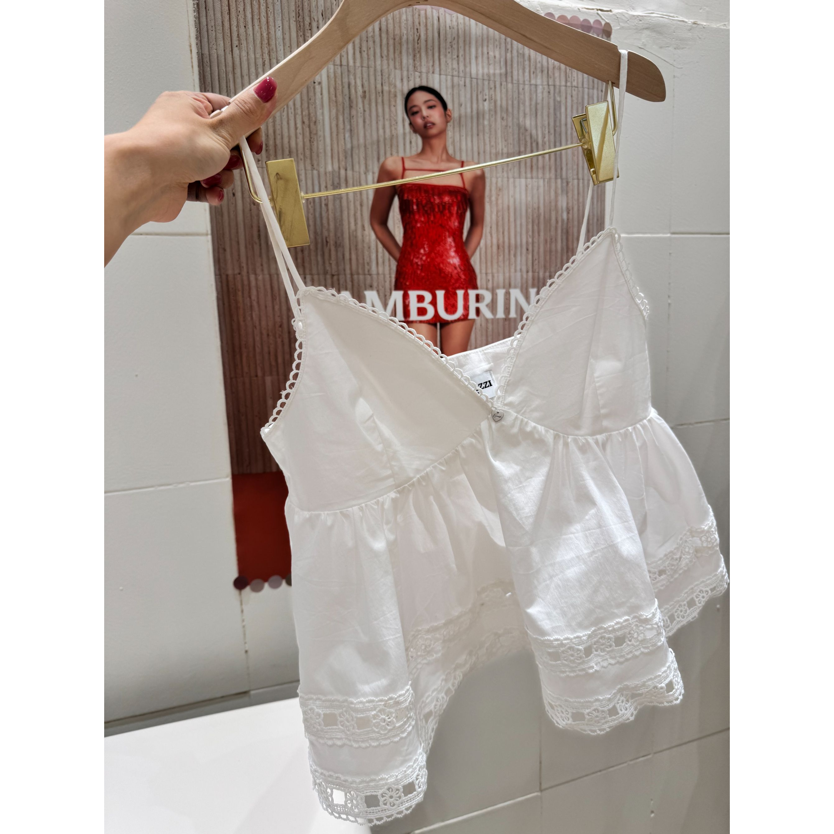 路一.韩国 Seoul代购 paparazzi 法式背心 L25030837