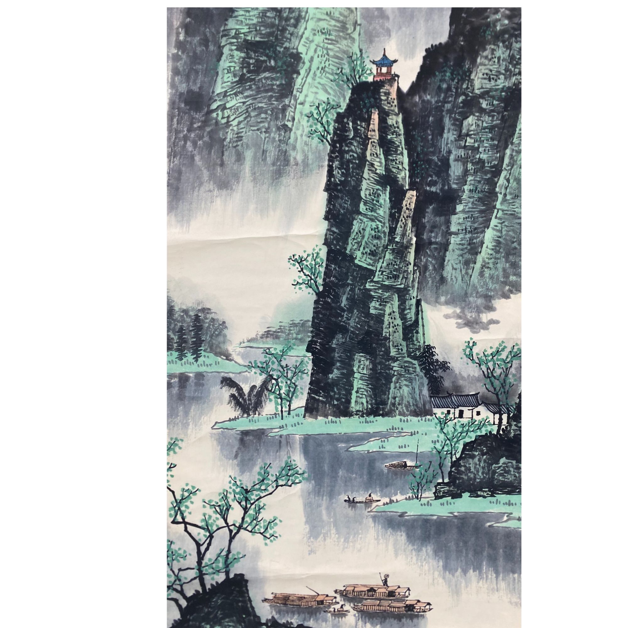 白 山水绘画立轴 132.67 7.9平尺