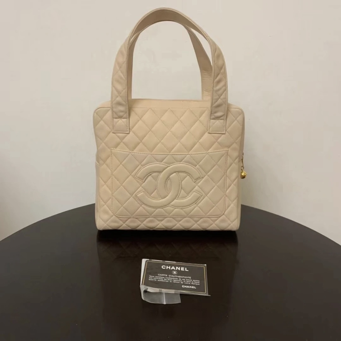95新 Chanel/香奈儿 chanel油蜡牛皮手提托特包16159160