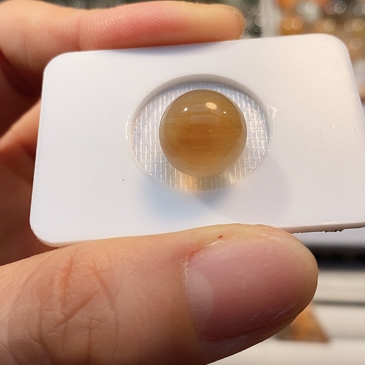 水晶未镶嵌手串橘色兔毛 猫眼卡12.5