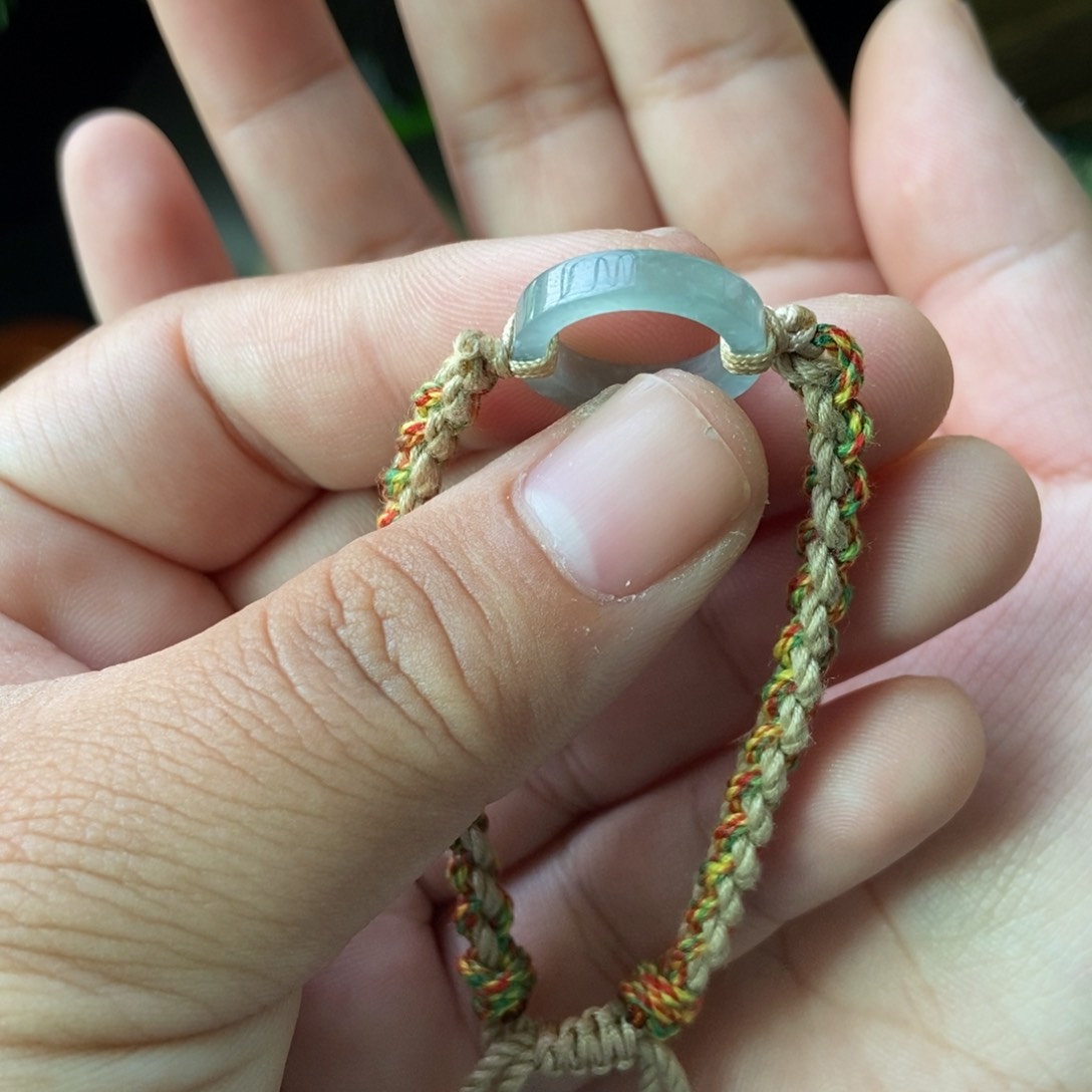 翡翠手链未镶嵌平安环