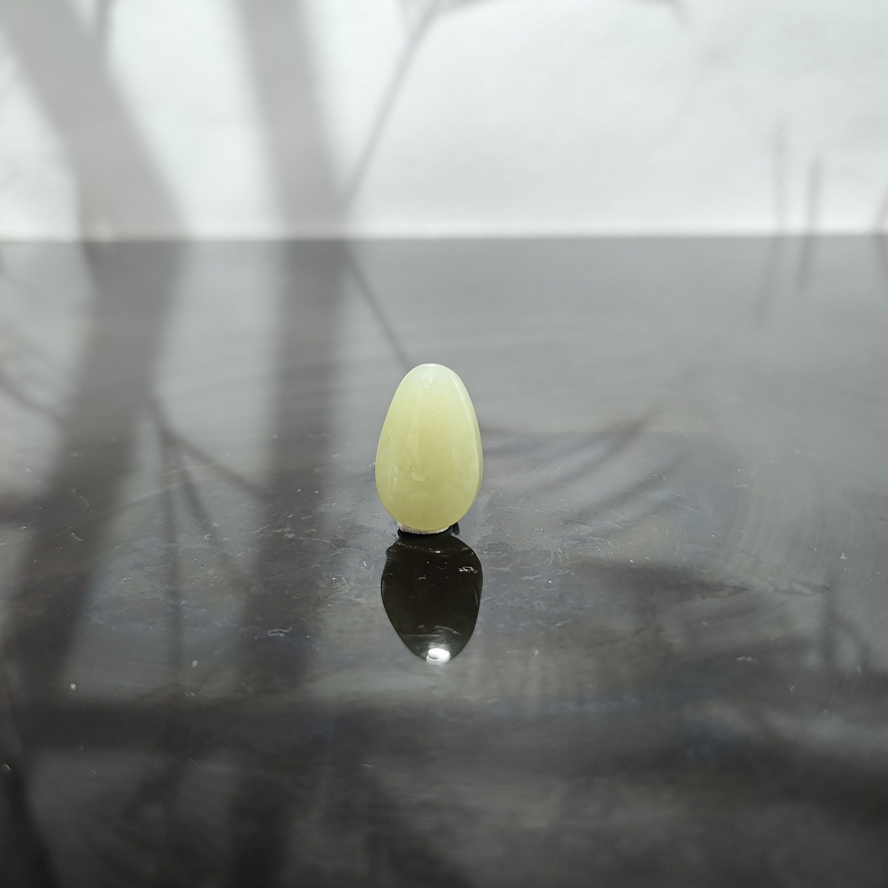 U和田玉水滴无事牌吊坠1114