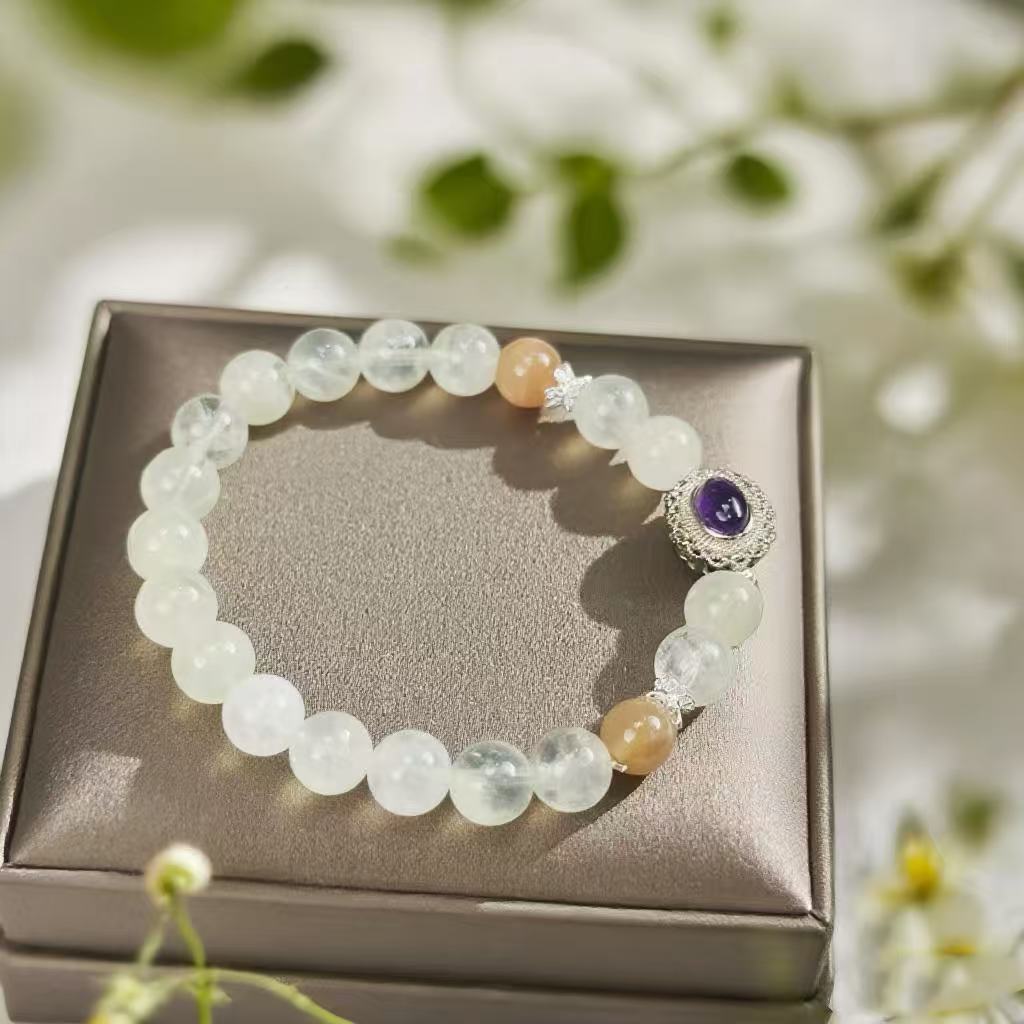 as79柠檬水晶约7mm小众百搭时尚饰品精工