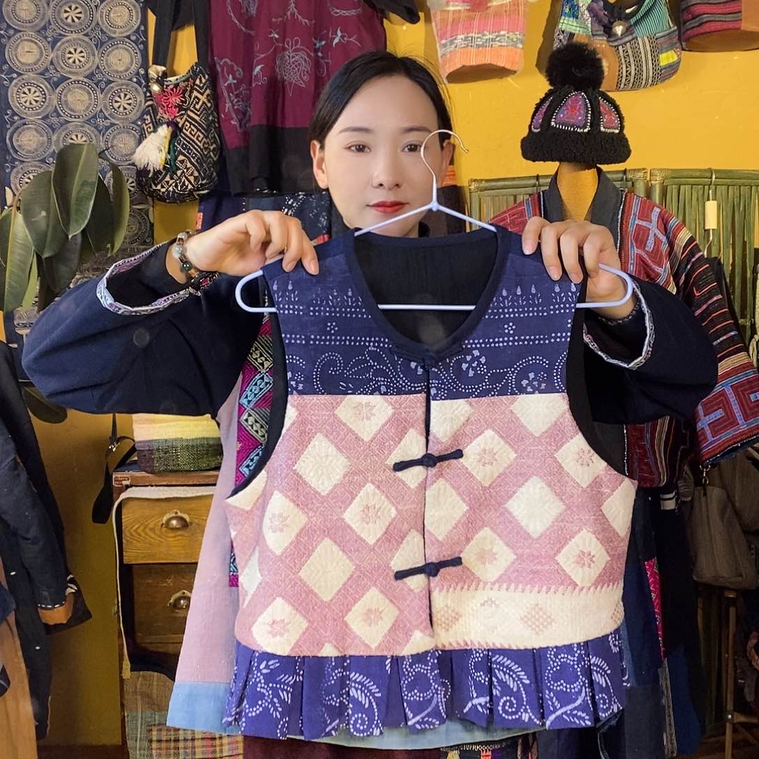 织绣手工制作马甲