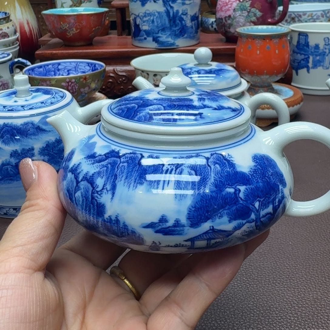 瓷片景德镇仿古手工制作精品展示