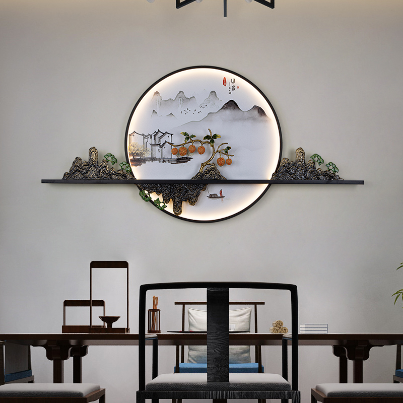 中国风禅意实木全铜壁灯新中式客厅卧室床头灯背景墙灯轻奢家用