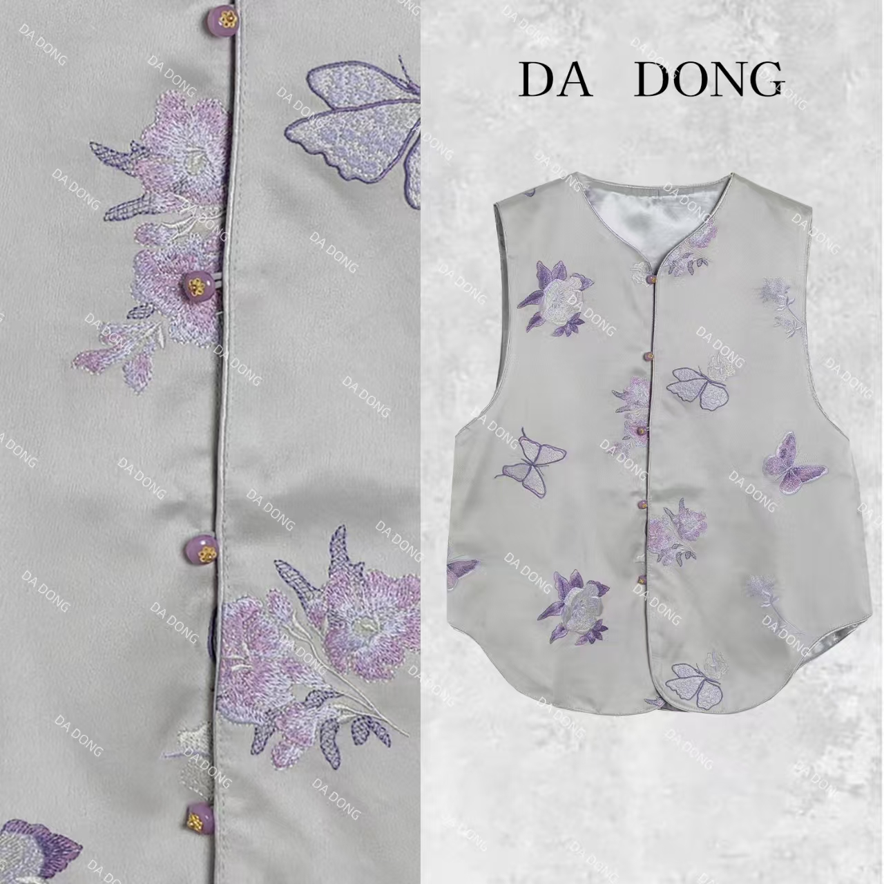 蝶燕归--新中式国风时尚休闲重工刺绣民族风无袖宽松轻奢显瘦马甲