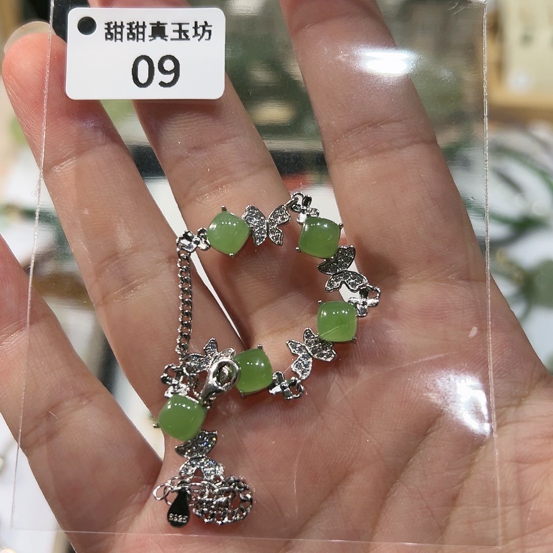 和田玉银S925镶嵌颈饰@*敏