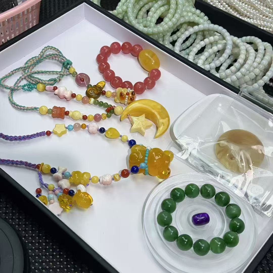 天然玉石珠宝半成品单圈