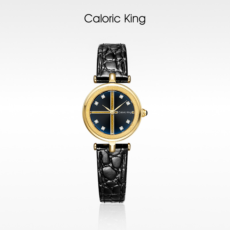 凯卡思Caloric King复古·摩登世界腕表高级感女士手表皮带防水