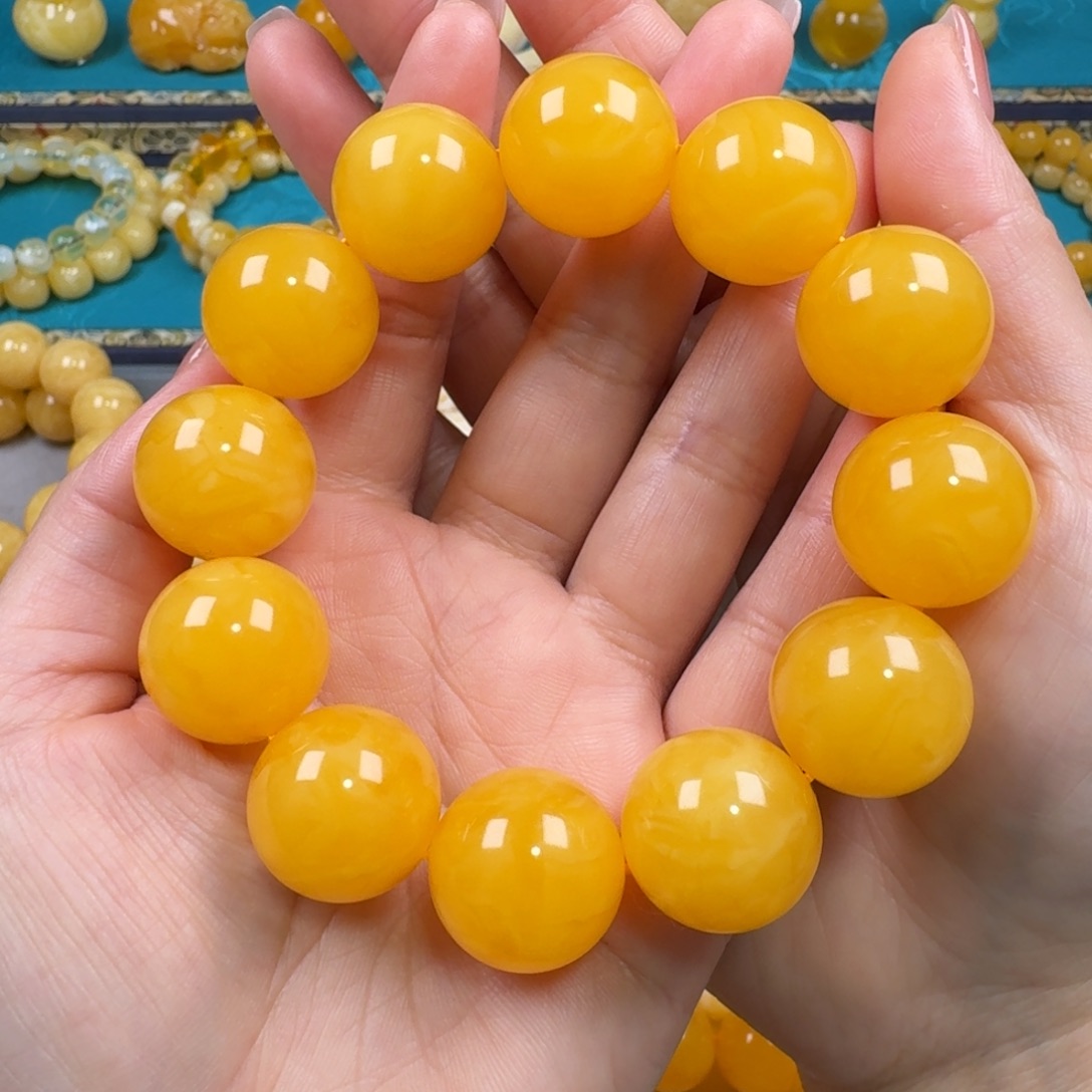 琥珀未镶嵌手链同料