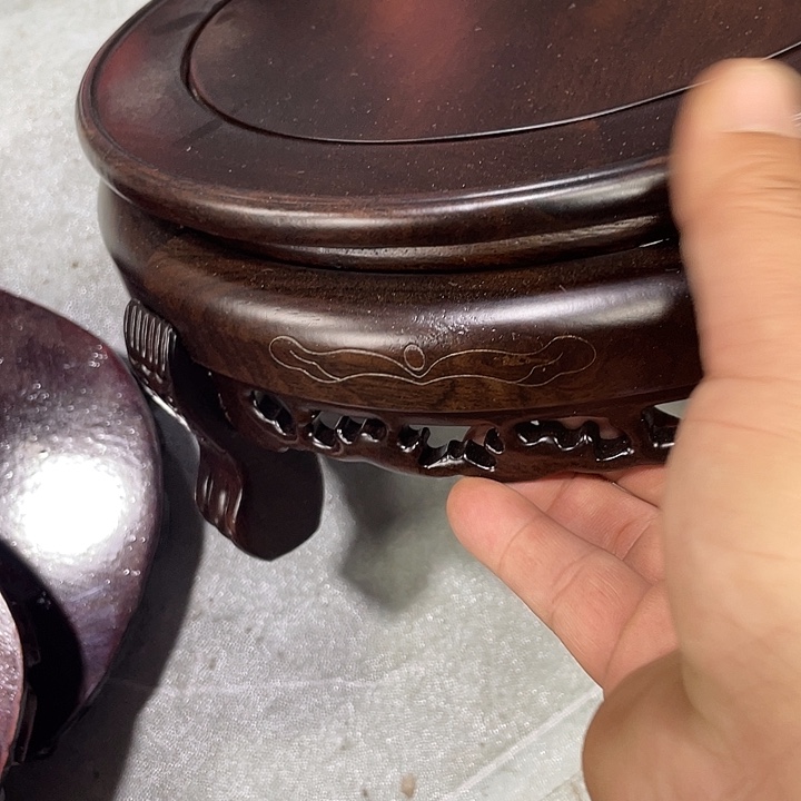 紫砂红木底座工艺品红木底座工艺品23公分