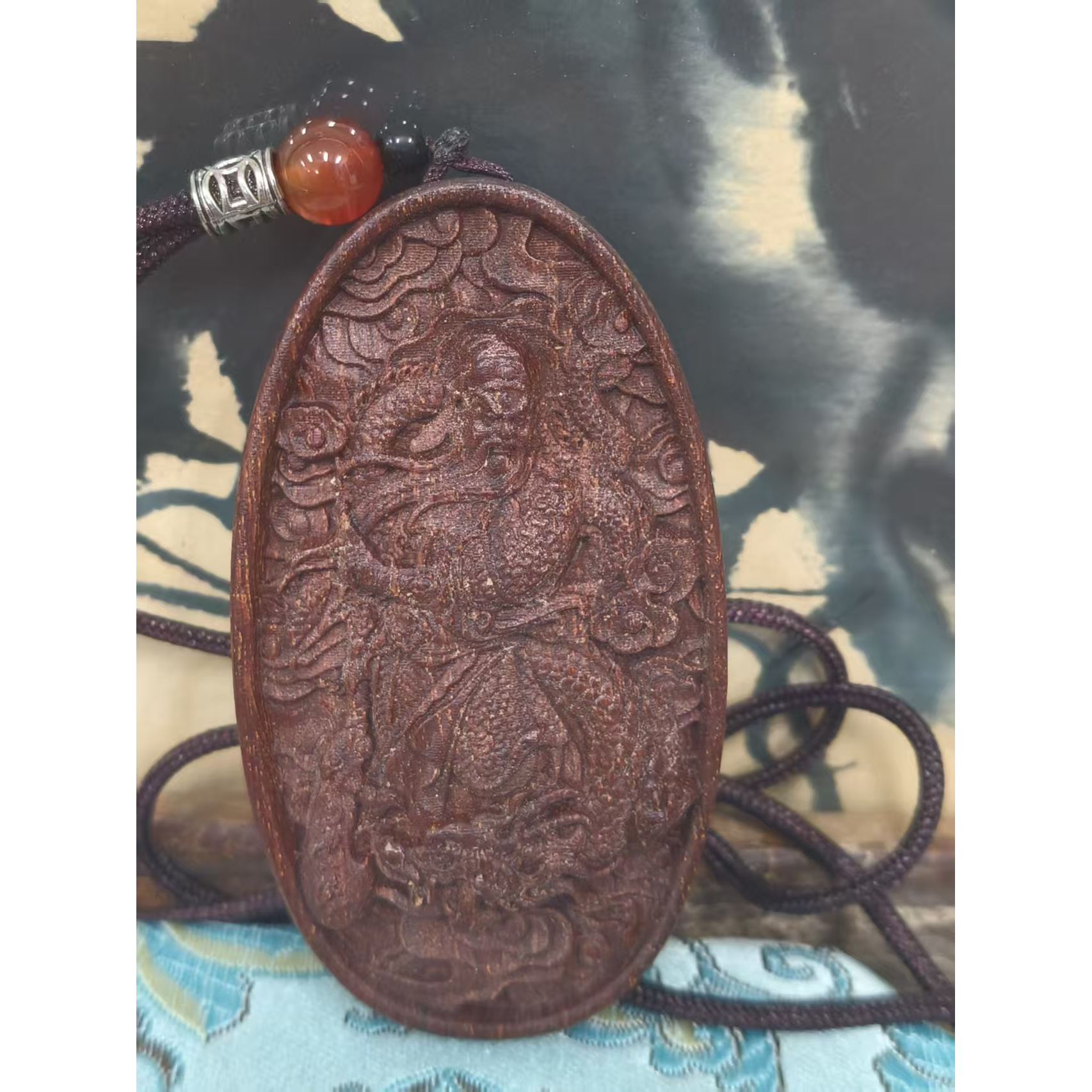 捌国风复古关公吊牌