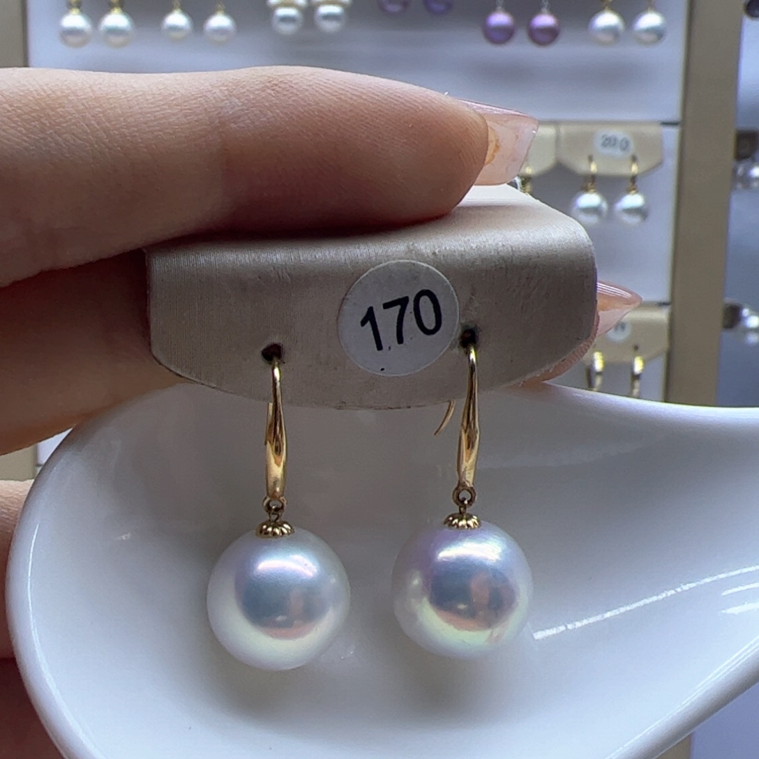 淡水珍珠耳饰18K金镶嵌