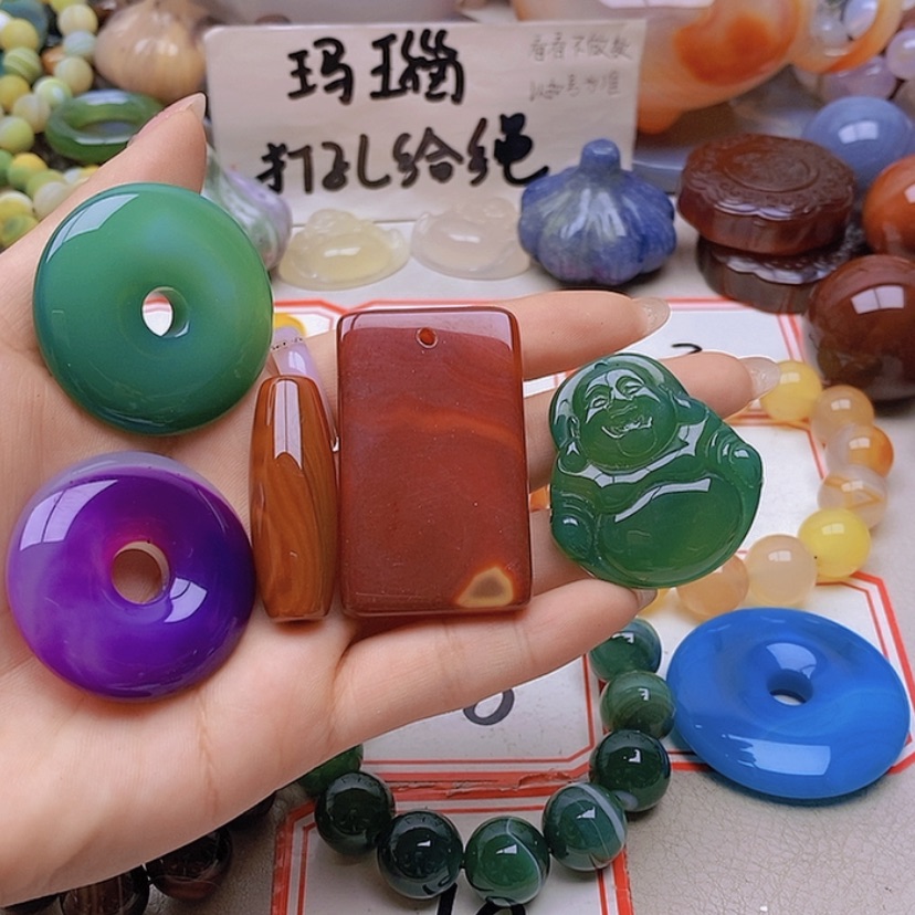 【闪购商品】未镶嵌玛瑙/玉髓珠宝半成品开**天