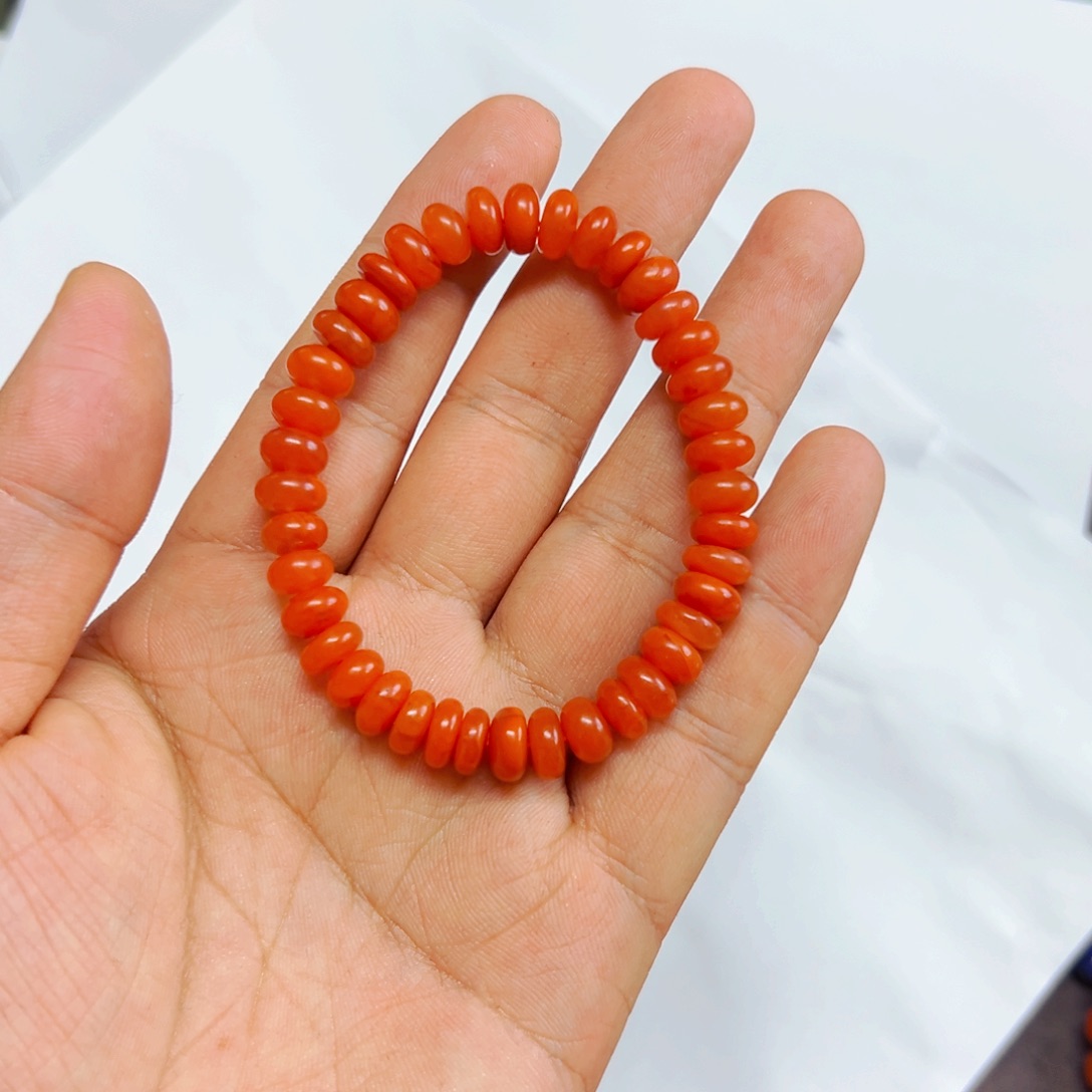 南红玛瑙手链未镶嵌南红 算盘珠9mm（多样性发货