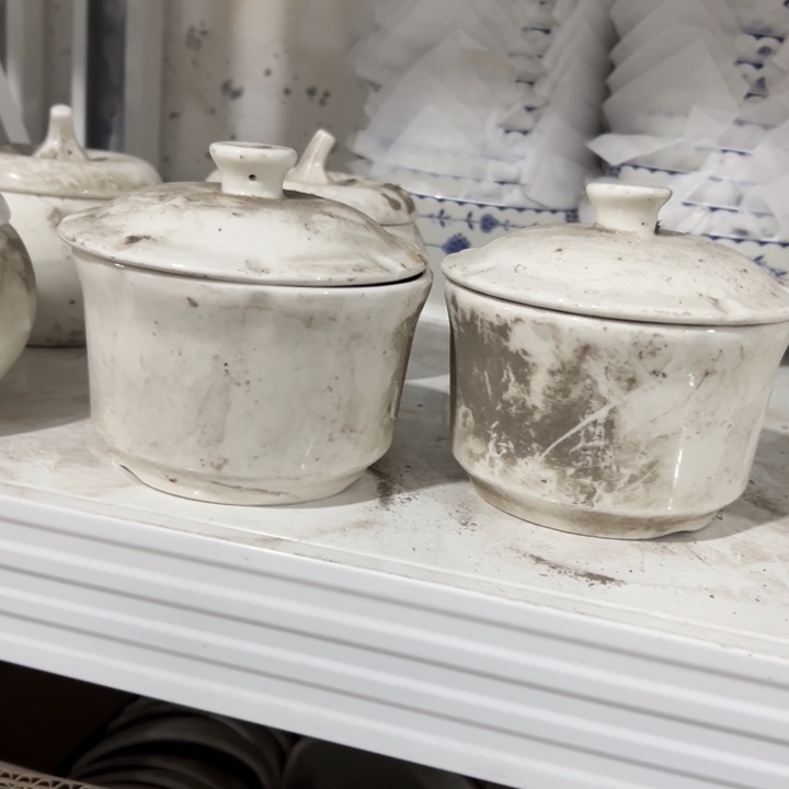 库存尾货四厂煤烧富贵碗一对