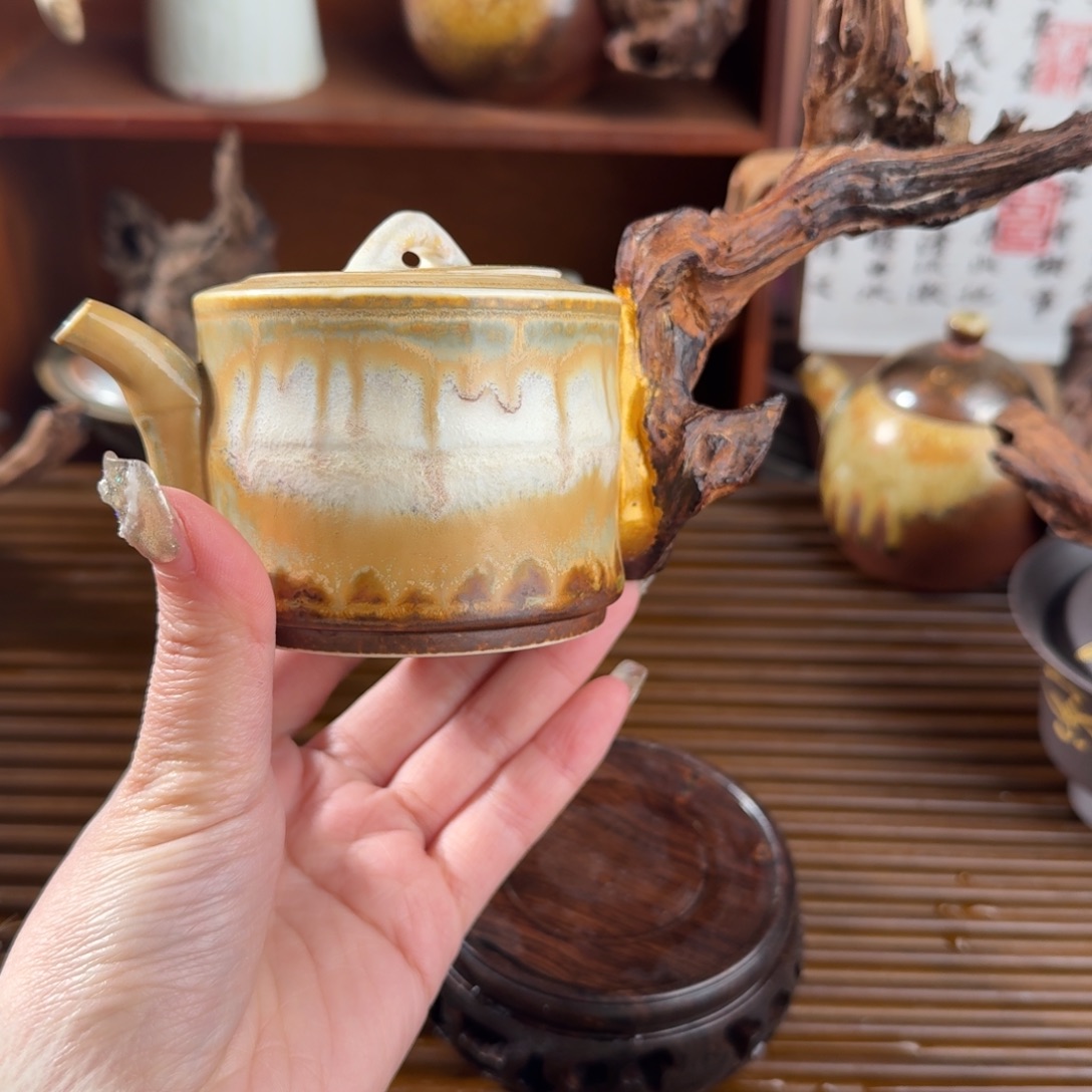 景德镇纯手工柴烧茶器孤品