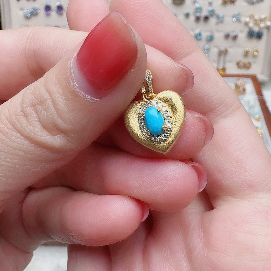 水晶吊坠(不含链)银S925镶嵌吊坠