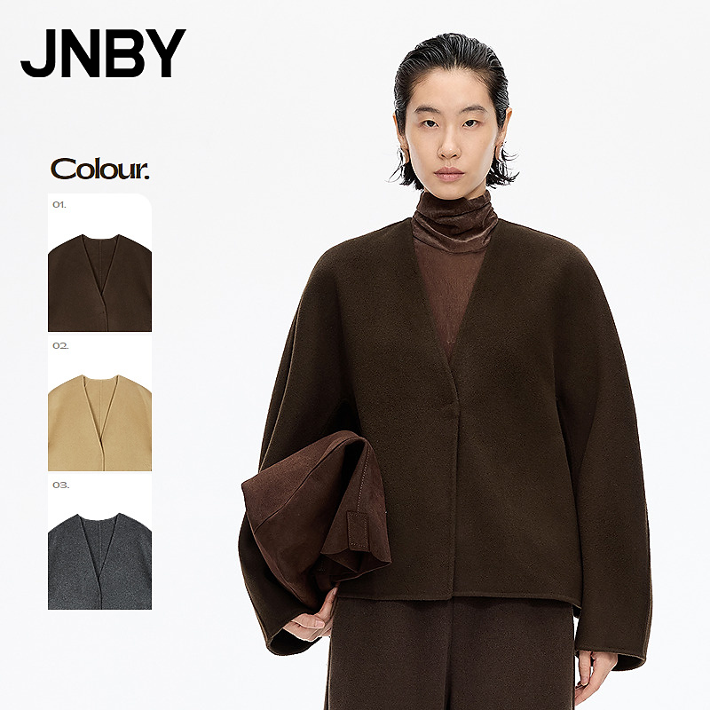 【商场同款】JNBY/江南布衣25冬新品呢大衣绵羊毛直筒5P0812370