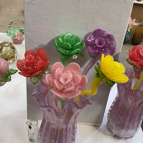 琉璃花瓶高45厘米