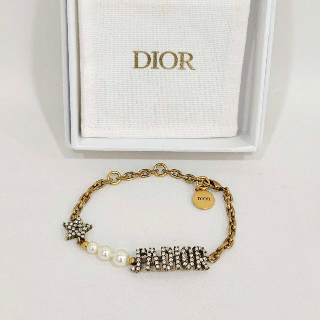 95新 DIOR/迪奥 捐金沉珠/手链