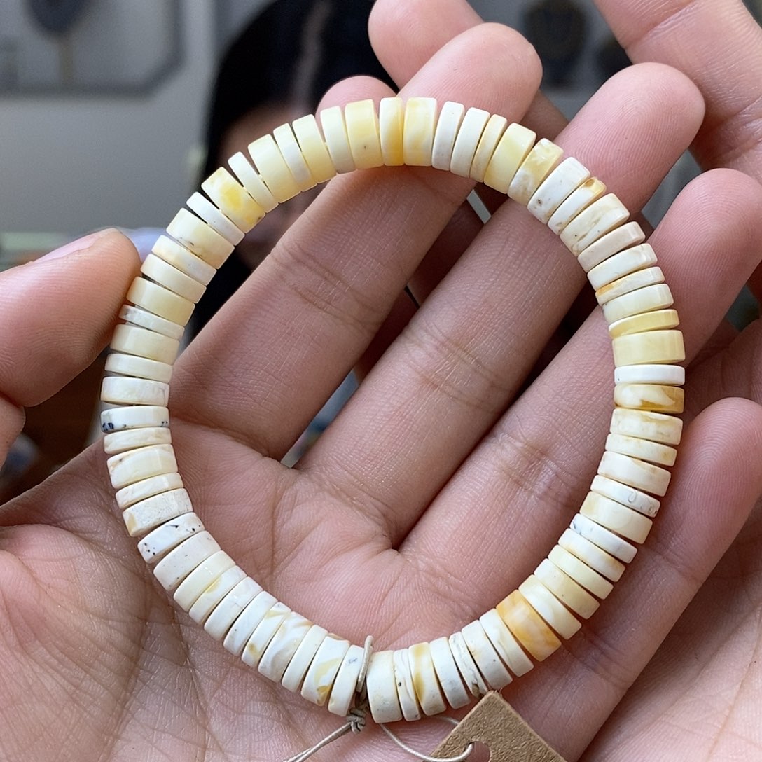 琥珀裸石未镶嵌隔片手串8mm左右