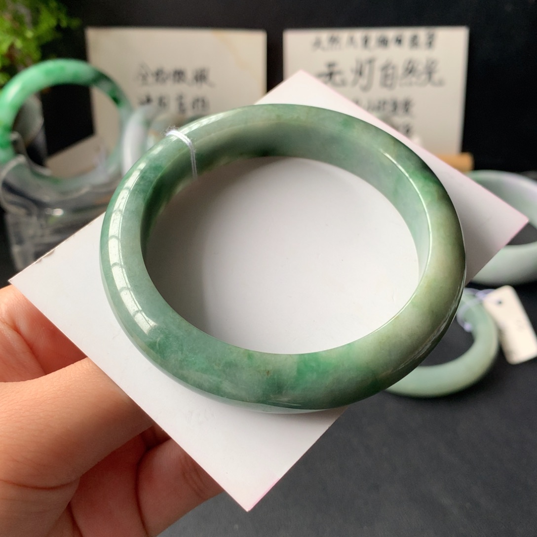 翡翠未镶嵌手镯9号59.8-13-9
