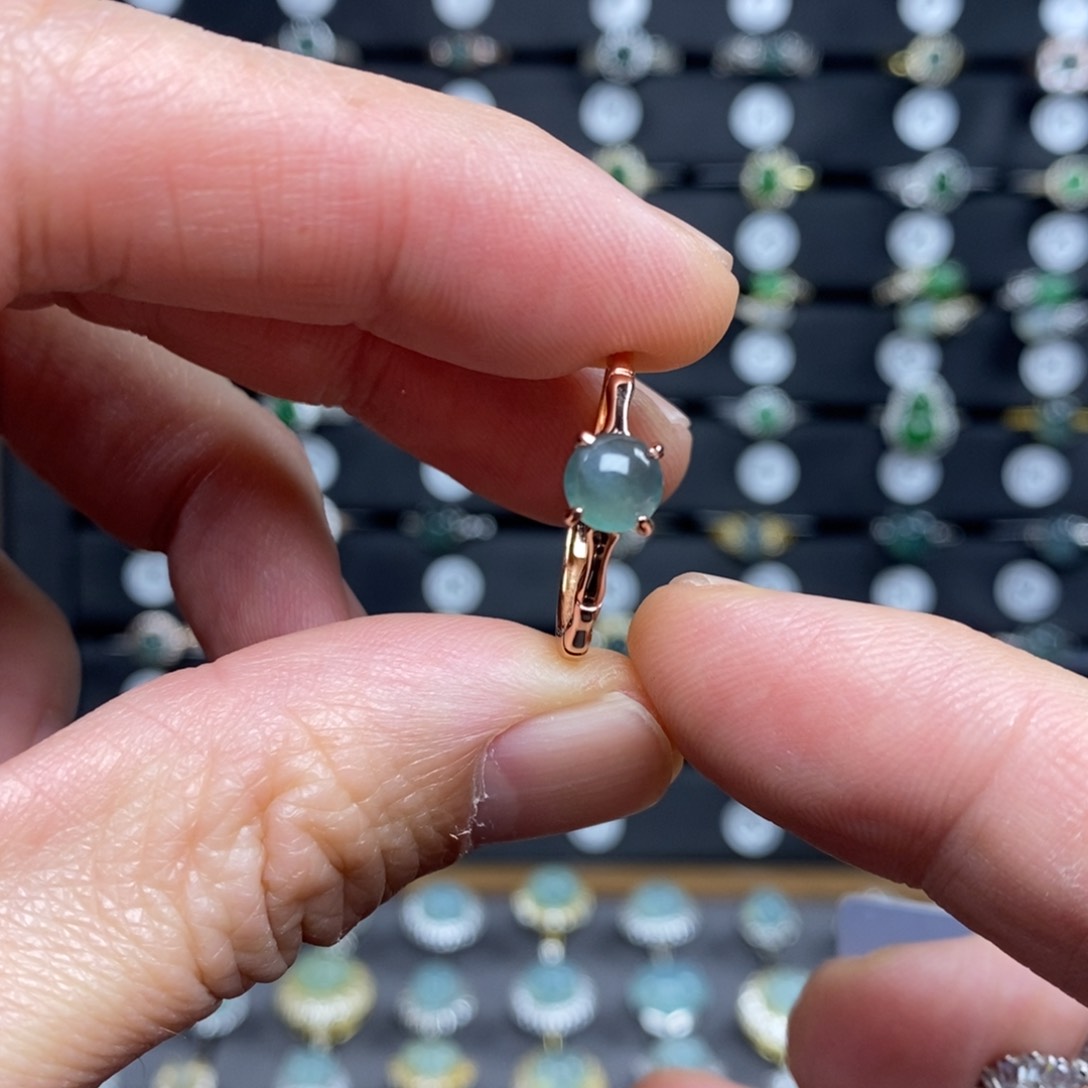 翡翠戒指银S925镶嵌福利 不退不换