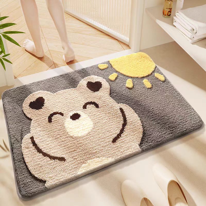 卡通风格浴室吸水速干防滑加厚地垫卫生间入户门口地毯