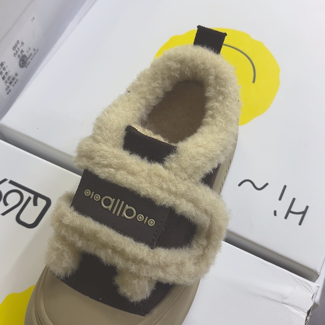 38码魔术贴大棉鞋咖色