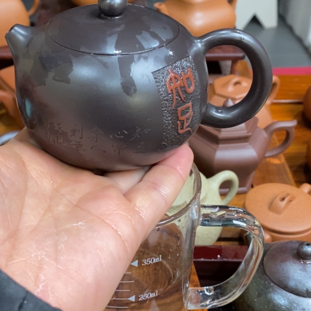 紫砂茶壶紫砂壶全手工黑料西施……