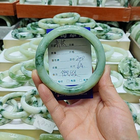 肃***敬透闪石-蛇纹石玉未镶嵌手镯