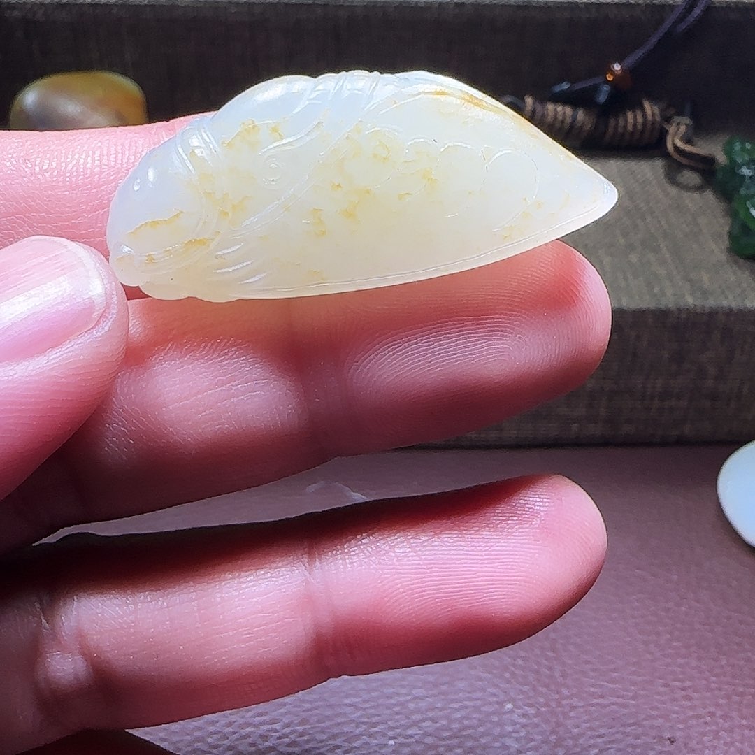 和田玉颈饰未镶嵌笑****3