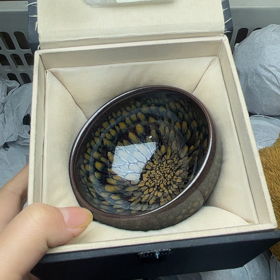 摆件建窑建盏主人杯鹧鸪钵钵配礼盒