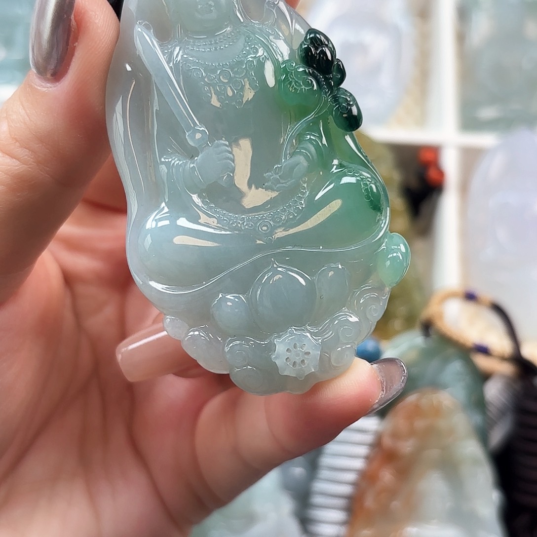 翡翠颈饰未镶嵌林**9挂件